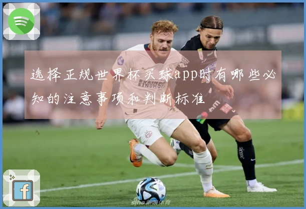 选择正规世界杯买球app时有哪些必知的注意事项和判断标准